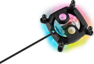 Hydro X Series XC7 RGB PRO CPU Water Block - Intel® LGA 1700, 1200, 115X - AMD Socket AM4, AM5 - Nickel-Plated Copper Cold Plate - Black- More Than 110 Micro-Cooling Fins - 16 Vivid RGB LEDs