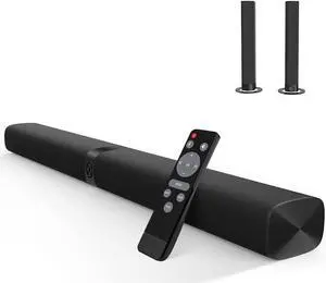 Assistrust Sound Bar, 50W Soundbars for TV Speakers Soundbar, TV Sound Bar with Bluetooth 5.0, Wired & Bluetooth 32 inch Wired & Bluetooth Soundbars (BT5.0/HDMI(ARC)/Optical/AUX/Remote)