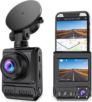 4K Dual Dash Cam, with WiFi GPS, Otovoda Dash Cam Front and Inside, 4K Front/2K Front/1080P Front+1080P Inside, Dual Dash Camera for Cars with Super Night Vision, Parking Monitor, Support 256GB Max