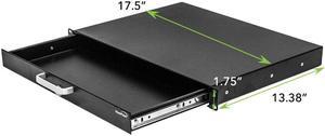 Server Cabinet Case 19" Rack Mount DJ Locking Lockable Deep Drawer with Key 1U