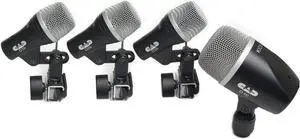 CAD Audio Stage4 4-Piece Drum Mic Pack - Includes Kick Mic, Snare Mic and 2 Tom Mics