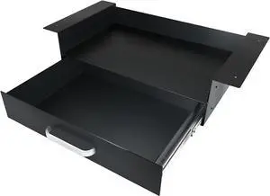 Under Desk Drawer Storage with Laptop/Book/Folders Shelf, Double Layer Easy Slide-Out Undermount Drawer Organizer with Ball Sliding Track for Home Office Sit-Stand Workstation