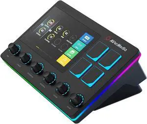 AVerMedia Live Streamer, Control Center,6 Track Audio Mixer with IPS Touch Panel