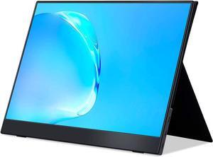 Portable Monitor 15.6 Inch 1080P Travel Monitor with Speaker Dual USB-C Mini HDMI Portable Monitor for Laptop MacBook Surface PC Xbox PS5 Switch, with Cover Stand VESA