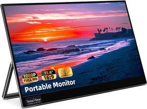 Portable Monitor for Laptop, 15.6 Inch FHD 1080P IPS Eye Care Screen with Stand 180° Adjustable, Dual Speaker Travel Monitor for Laptop PC MAC Phone PS5/4 Xbox Switch