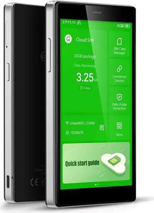 GlocalMe G4 Pro 4G LTE Mobile Hotspot Router, with US 8GB & Global 1.1GB Data, 5 Touch Screen LCD Display Portable WiFi Hotspot for Travel, No Contract, SIMFREE, High Speed Pocket WiFi Device (Black)