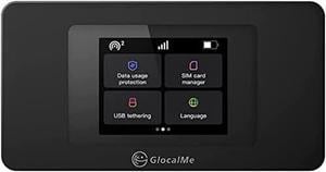 GlocalMe DuoTurbo 4G LTE Portable WiFi Mobile Hotspot for Travel, with US 8GB & Global 1GB Data, No SIM Card Needed, Unlock Router Device for Home in 140+ Countries,Smart Local Network Auto-Selection