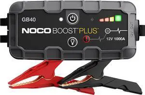 Boost Plus GB40 1000 Amp 12-Volt UltraSafe Lithium Jump Starter Box, Car Battery Booster Pack, Portable Power Bank Charger, and Jumper Cables for up to 6-Liter Gasoline and 3-Liter Diesel Engines