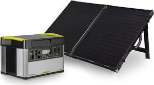 Goal Zero Yeti 1500X Portable Power Station, 1516-Watt-Hour Portable Lithium-Battery Emergency Power Station, 2000-Watt Portable AC-Inverter Generator with Boulder 100 Briefcase Portable Solar Panel
