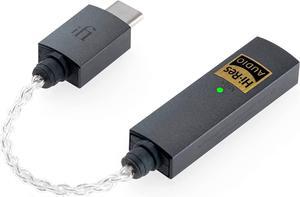 DAC & Amplifier - USB-C to 3.5mm Adapter - Improve Headphone Sound from any Device - Gold-plated 3.5mm Headphone Socket  Flexible Cable - Supports Hi-Resolution 32-bit/384kHz/DSD256/MQA