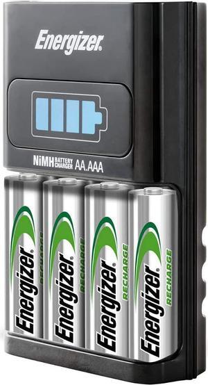 1 Hour Battery Charger for AA Batteries and AAA Batteries with 4 Rechargeable AA Batteries