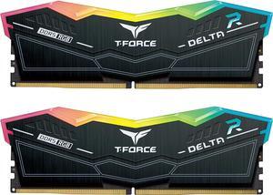 TEAMGROUP T-Force Delta RGB DDR5 Ram 32GB Kit (2x16GB) 6400MHz (PC5-51200) CL40 Desktop Memory Module Ram (Black) for 600 Series Chipset - FF3D532G640