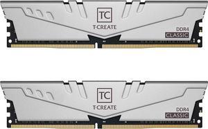 TEAMGROUP T-Create Classic 10L DDR4 32GB Kit (2 x 16GB) 3200MHz (PC4 25600) CL22 Desktop Memory Module Ram - TTCCD432G3200HC22DC01