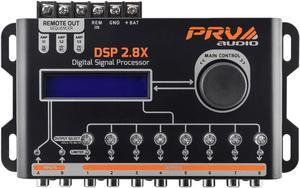 AUDIO DSP 2.8X Car Audio Crossover and Equalizer 8 Channel Full Digital Signal Processor DSP with Sequencer