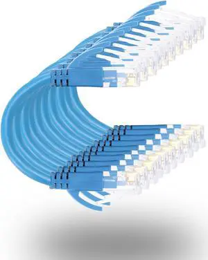 Patch Cables Cat6a 1ft 10 Pack Slim, Cat6a Ethernet Patch Cable 10G Support, Snagless Cat 6 Patch Cable for Patch Panel to Switch, Flexiable Cat 6a Ethernet Cable with Gold Plated