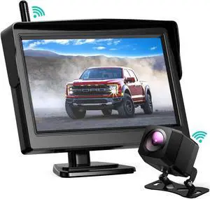 Nuoenx Wireless Backup Camera, 4.3 Inch Monitor Rear View Camera System for Cars, Trucks, RV, Trailers, 2 Mounting Brackets, IP69 Waterproof 152° View Camera, Stable Wireless Signal, Easy Installation