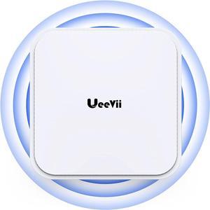 WiFi 6 Access Point,2.4G&5.8G Wireless Ceiling AP with 48V PoE Injector 3000Mbps High Speed 22dBm High-Power 4x5*dBi Antenna Gigabit RJ45 Port for House, Office, Apartment,1-Pack