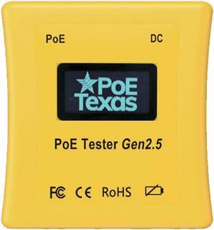 PoE Tester Gen2.5 by PoE Texas - Power Over Ethernet Tester to Determine Voltage, Current and Power Consumption on Network Cable - Identify PoE and Troubleshoot Connection Problems, No Battery Needed