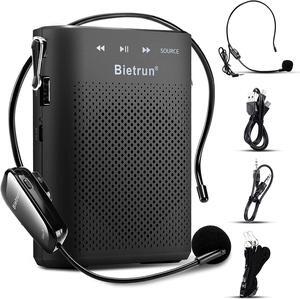 20W Wireless Voice Amplifier for Teachers with Wireless Microphone Headset, Bietrun Portable Rechargeable(Work of 6 hrs)Loud Bluetooth PA Speaker with Wired Mic Headset for Teaching, Coach, Instructor