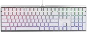 Cherry MX 3.0 S Wired Mechanical Gaming Keyboard. Aluminum Housing Built for Gamers w/MX Red Silent Switches. RGB Backlit Color Display Over 16m Colors. from The Makers of MX. Full Size. Pure White.
