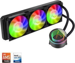 Dracaena 360mm AIO CPU Cooler, 360mm Radiator, Leakproof Technology,High Flow Pump,RGB Liquid Cooling System for AMD Ryzen/Intel LGA 1700*/1200/115X
