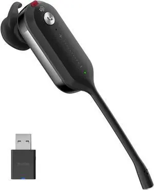 Yealink WH63 Wireless Headset DECT with Dongle Portable Teams & Zoom Compatible Poly SNOM Phones VoIP Phone Headsets with Microphone 100m 8h Talk Office Headset for Computer PC Laptop