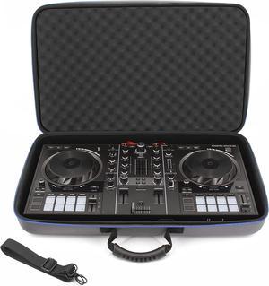 DJ Controller Travel Case Compatible with Hercules Inpulse 500 - Hard Shell DJ Mixer Carrying Case with Shoulder Strap & Impact-Absorbing Foam For Audio Controllers and Audio Equipment