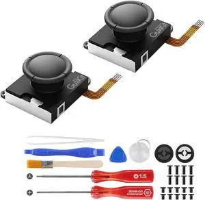 GuliKit Switch Joystick Replacement, Hall Effect Joystick, No Drift, Hall Joystick for Switch Joycon, Switch OLED & Switch Lite with Repair Kit (1 pair)