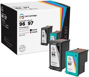 LD Products Remanufactured Replacements for HP 96 and 97 Ink Cartridges 2 Pack DesignJet 5940 5940xi Deskjet 5740 5740xi 5743 6520 OfficeJet 7210 7210v 7210xi PhotoSmart 2610xi 2613 2710