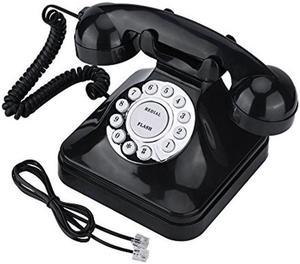 Antique Telephone, Fixed Digital Vintage Telephone Classic European Retro  Landline Telephone Corded with Hanging Headset for Home Hotel Office Decor