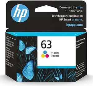 HP 63 Tricolor Ink Cartridge  Works with HP DeskJet 1112 2130 3630 Series HP ENVY 4510 4520 Series HP OfficeJet 3830 4650 5200 Series  Eligible for Instant Ink  F6U61AN