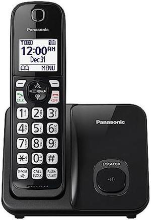 Panasonic Cordless Phone System Expandable Home Phone with Call Blocking Bilingual Caller ID and HighContrast Display 1 Handset  KXTGD610B Black