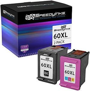 SPEEDYINKS Remanufactured Ink Cartridge Replacement for HP 60XL High Yield 2 Set  1 Black 1 Tri Color for use in HP Photosmart Envy e Allinone and Deskjet Printers