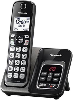 Panasonic Expandable Cordless Phone System with Call Block and Answering Machine  1 Cordless Handsets  KXTGD530M Metallic Black
