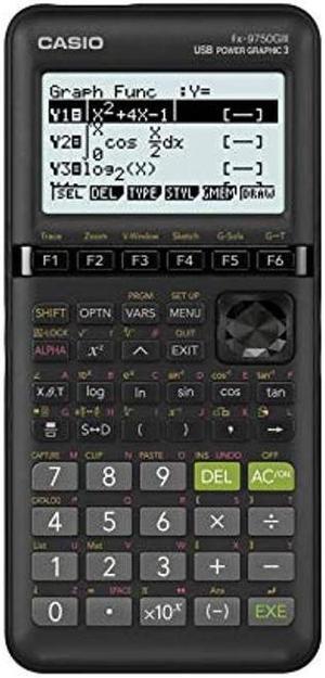 Casio fx-9750GIII, Standard Graphing Calculator, Python and Natural Text Book Display, Black