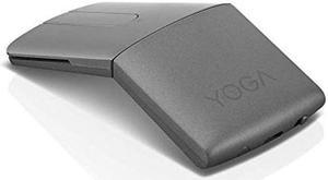 Lenovo Yoga Computer Mouse for PC Laptop Computer with Windows or Chrome  24GHz Wireless Nano Receiver  Bluetooth 50  Ergonomic VShape  Twists Flat  Builtin Laser Presenter  Iron Grey