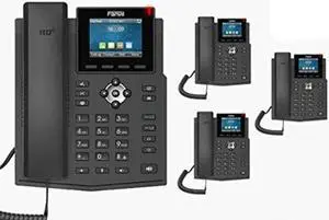Fanvil X3SG IP Phone Gigabit with 4 SIP Lines and 2 Line Keys and Color Display 2.8-inch (4-Pack)