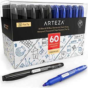 Arteza Dry Erase Markers, Fine Tip, Assorted Colors, for the Classroom,  Office, Home, or School - 60 Pack