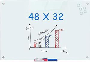  Large Magnetic Whiteboard, maxtek 60 x 36 Magnetic Dry Erase  Board Foldable with Marker Tray 1 Eraser 3 Markers and 6 Magnets