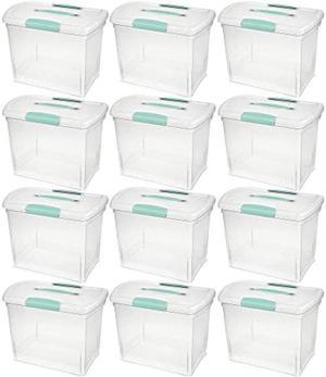 Sterilite 19618606 Small Clip Clear Storage Box With Latched Lid - 11L x  6-5/8W x 2-3/4H - Lot of 6