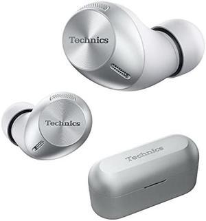 Technics True Wireless Multipoint Bluetooth Earbuds with Microphone, HiFi, Clear Calls, Long Battery Life, Lightweight Comfort Fit, Alexa Built in, EAH-AZ40-S (Silver)