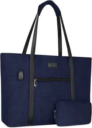 MOSISO USB Port Laptop Tote Bag for Women,Compatible with MacBook, 17-17.3 inch Notebook and Chromebook, Work Travel Business Computer Bag with Small Purse, Navy Blue MOSISO USB Port Laptop Tote Bag for Women,Compatible with MacBook, 17-17.3 inch Notebook and Chromebook, Work Travel Business Computer Bag with Small Purse, Navy Blue