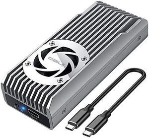 ineo M.2 NVMe 20G USB3.2 Gen2 X 2 Type-C to NVMe PCI-E M-Key SSD Enclosure Built-in Cooling Fan [C2598-NVMe 20Gbps]