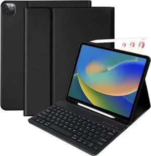 besky Keyboard Case for iPad Pro 12.9 inch (5th, 6th Generation) & New Air 13 inch M2 (Only Applies to 3 iPads Model) - Wireless Detachable Keyboard- Pencil Holder, with Auto Sleep/Wake Function