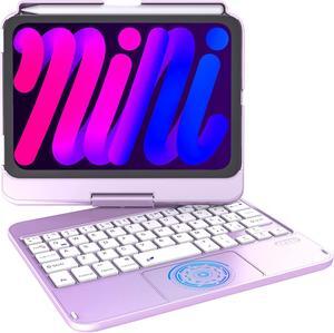 iPad Mini 6 Case with Keyboard, Keyboard iPad Mini 6th Generation 2021 8.3-inch 6th Generation, 360deg Rotatable Touchpad Keyboard Case,Thin & Protective for iPad Mini (6th Generation 2021) Tablet
