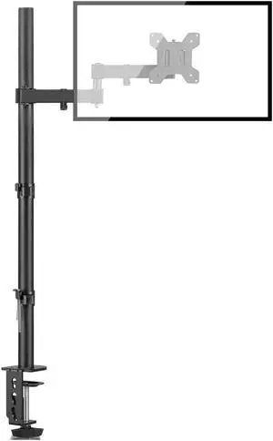Bracwiser Single Fully Adjustable Standing Height Monitor Arm Stand Mount 800mm Tall for Monitor Computer Screen 13 15 17 19 20 22 23 24 26 27 30 32 inch VESA 75 100 (MD7821)