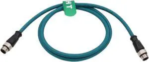 HangTon Sensor Profinet Ethernet Cable M12 4 Position to 4 Pin D-Coded Male CAT5e Flexible Shield Waterproof for Omron Sick EtherCat Automation Industrial Network 5M