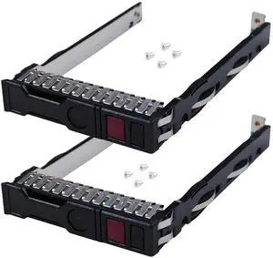 2-Pack Hard Drive Bracket 2.5" NVMe SSD Caddy 727695-001 Hard Drive Tray Caddy Compatible with HP Proliant DL325 DL360 DL380 DL385 DL560 DL580 ML350 Gen10 G10 Servers