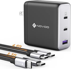 100W USB C Charger, MacBook Pro/Air Charger, 3-Port 120W GaN Charger, PD3.0, PPS, USB C Plug, USB C Laptop Charger for MacBook Pro, MacBook Air, iPhone 15, Galaxy S24/S23, iPad, Laptop