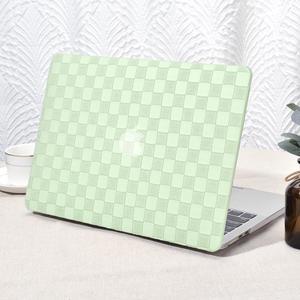 Seorsok Compatible with MacBook Air 136 inch Case 2022 A2681 M2 Chip with Liquid Retina Display Touch IDElegant Plastic Hard Shell Case with Transparent Keyboard CoverGreen PVC Grid Leather